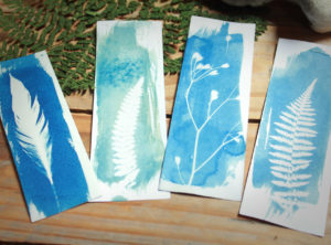 Marque pages cyanotype