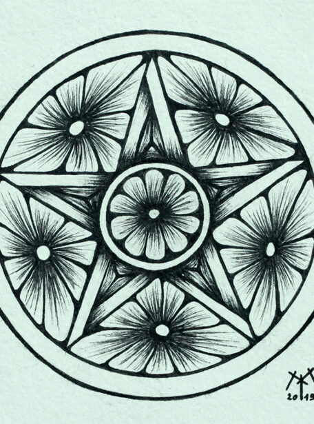 Pentacle en fleurs