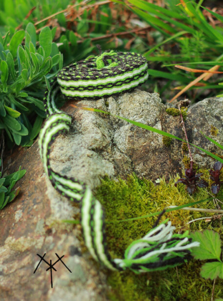 Galon tissage au peigne vert