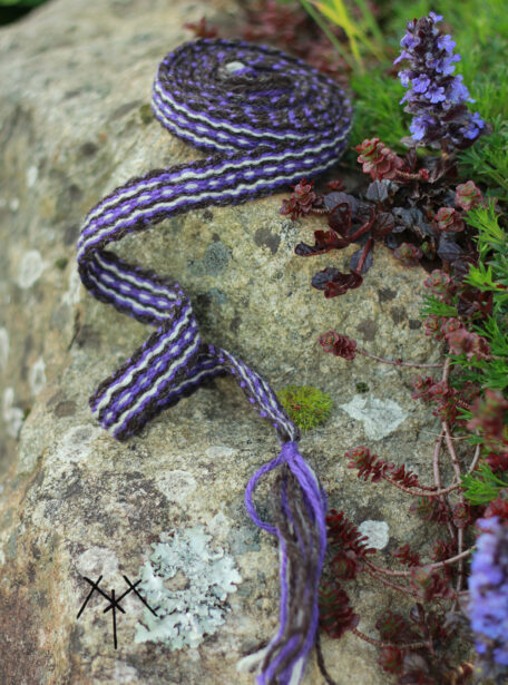 Galon tissage au peigne violet